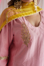 Tannu Kurta in Gulab Pink Chanderi with Pants.