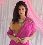 Sari in Jaipur Fuchsia Pink Chiffon