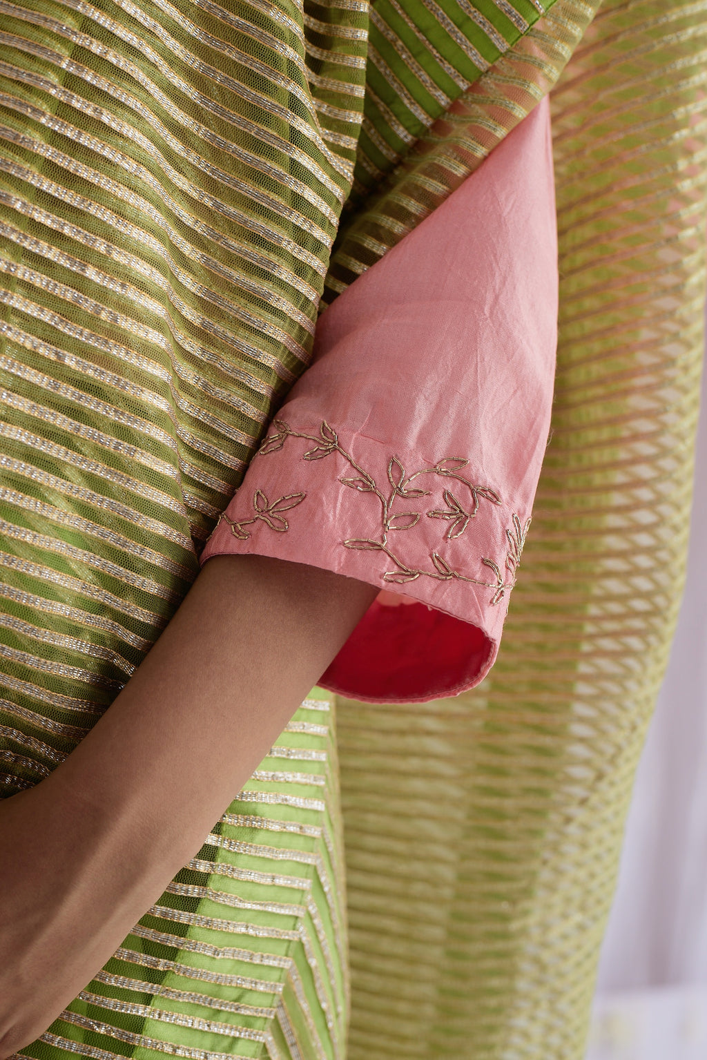 Empireline Blouse in Gulab Pink Raw Silk