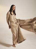 Mini Anu in Champagne Grey Tissue with Garara