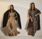 Mini Anu in Champagne Grey Tissue with Garara