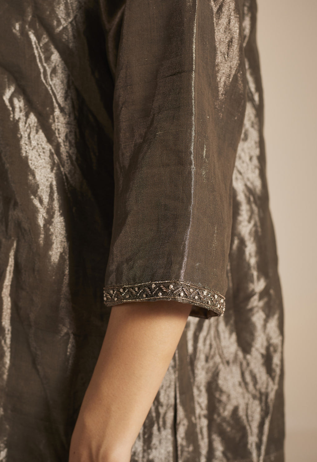 Mini Anisa in Slate Silver Tissue with Sharara