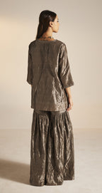 Mini Anisa in Slate Silver Tissue with Sharara