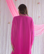 Kaftan in Jaipur Fuchsia Pink Chiffon