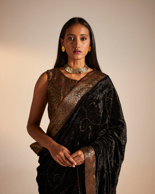 Sari in Black Velvet