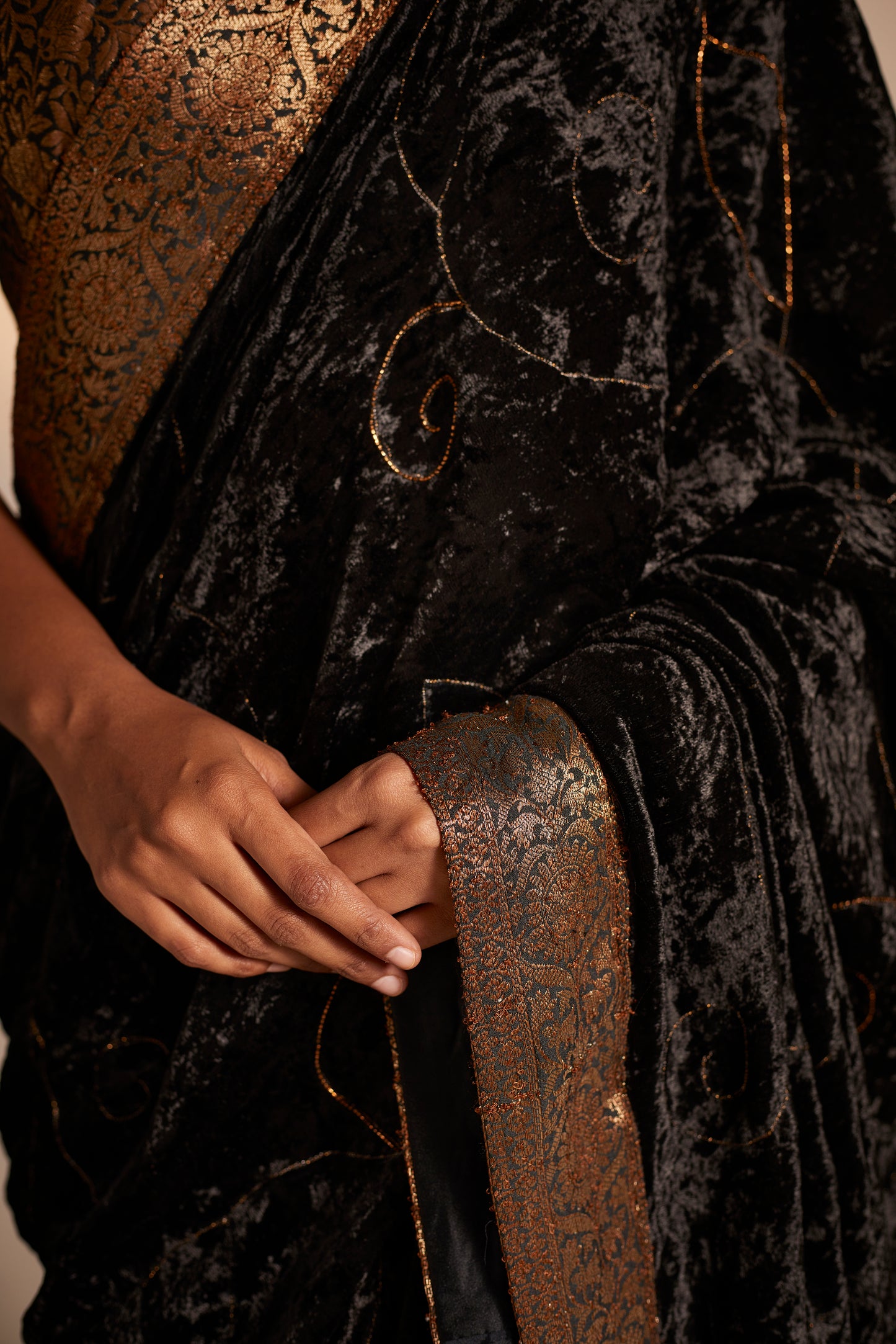 Sari in Black Velvet