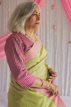 Sari in Citrus Green Tissue