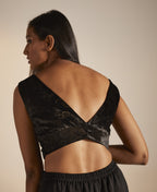 Blouse in Black Velvet