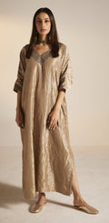 Shahi Kaftan in Champagne Grey Tissue