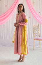 Lehria Dupatta in Marigold Yellow Organza