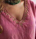 Anu Kurta in Fuchsia Pink Tissue with Sharara.