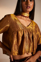 Empireline Blouse in Copper Tissue