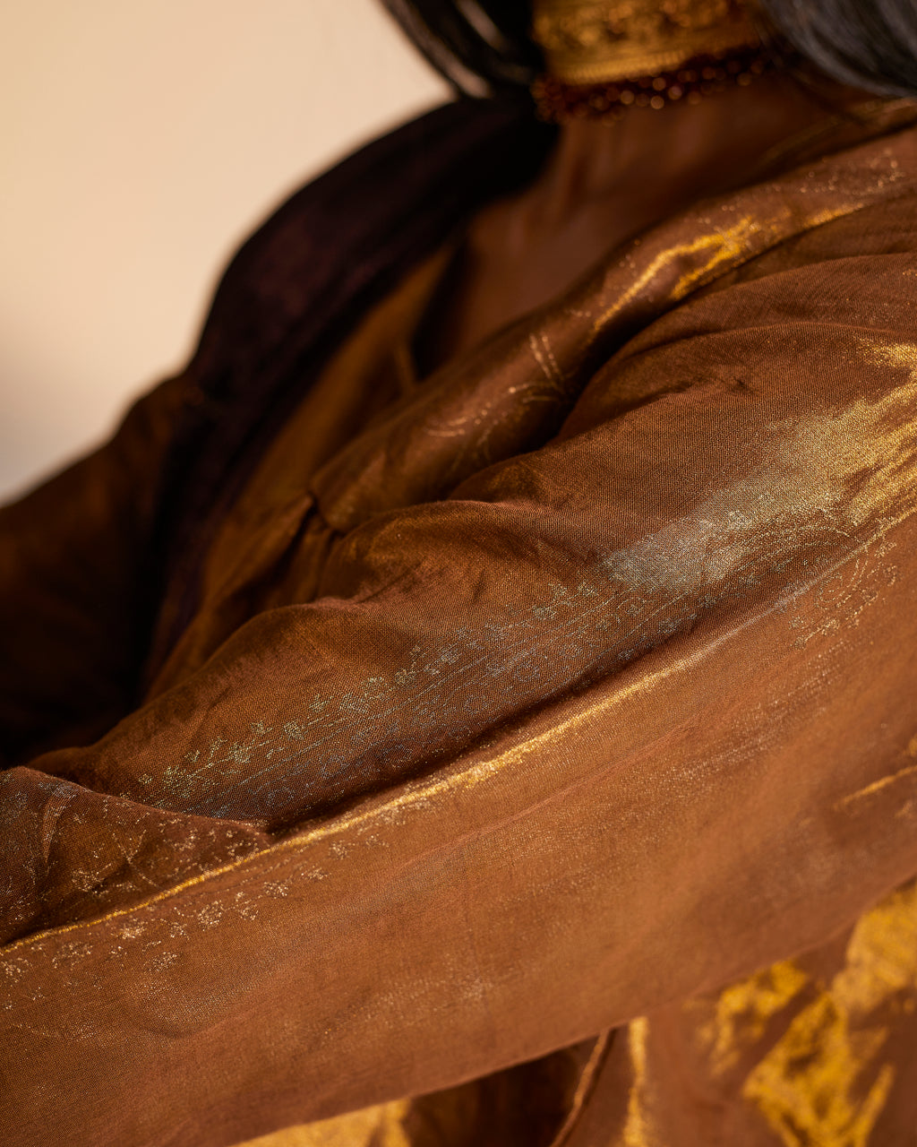 Empireline Blouse in Copper Tissue