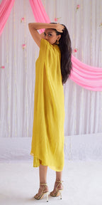 Kaftan in Marigold Yellow Chiffon
