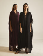 Kaftan in Black Chiffon