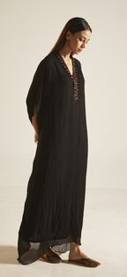 Kaftan in Black Chiffon