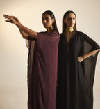 Kaftan in Wine Chiffon