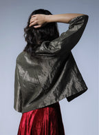 Blazer in Silver grey Tissue