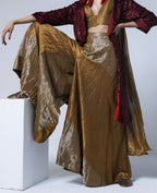 Garara in Half & Half Copper gold & silver Tissue