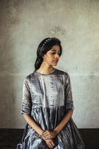 Ana Dress With Blue Satin Slip