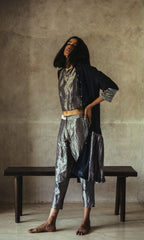 Bandi Blouse In Silver Handloom Tissue