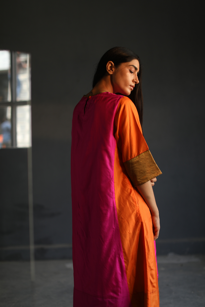 FB Kurta In Pink Pure Silk With Pant