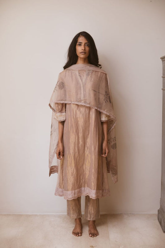 Blush Maxi Kurta With Pants