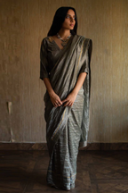 Sage Green handloom tissue Sari