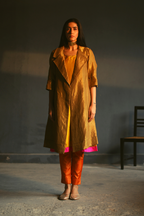 Sally Jacket In Antique Gold Handloom Tissue.