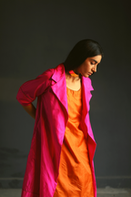 Sally Jacket In Pink Silk.